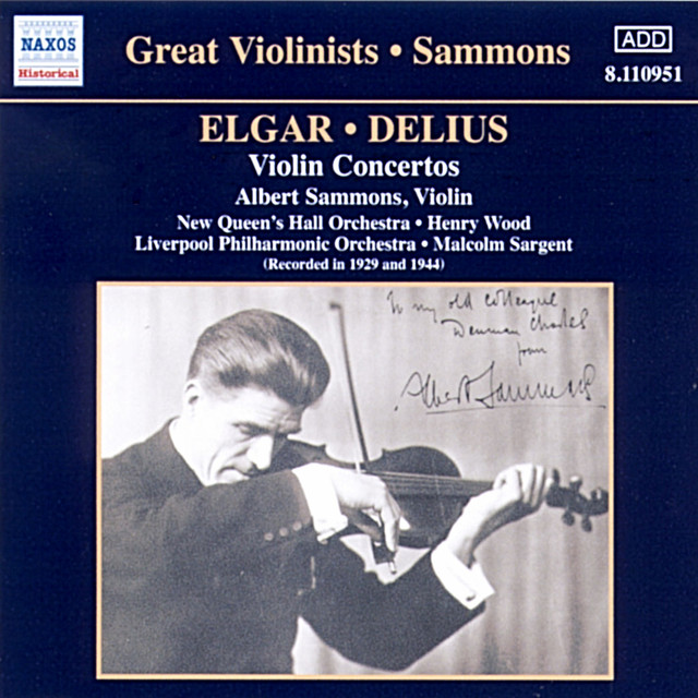 Elgar / Delius: Violin Concertos (Sammons) (1929, 1944) cover