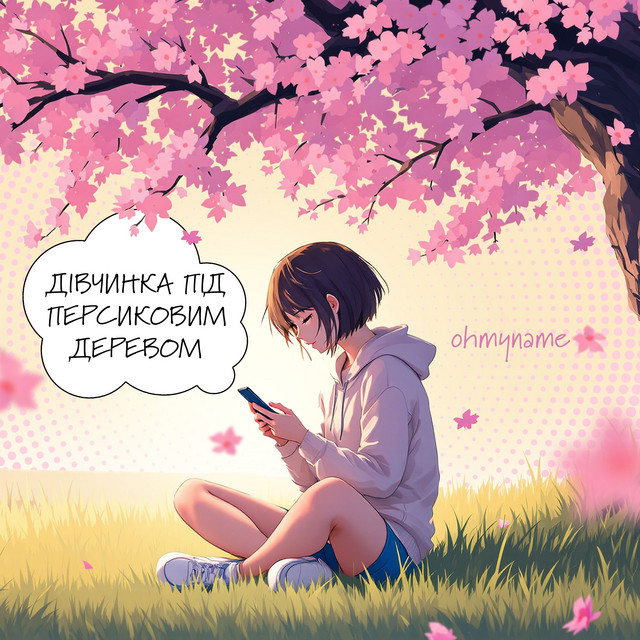 Обкладинка: Дівчинка під персиковим деревом — Ohmyname