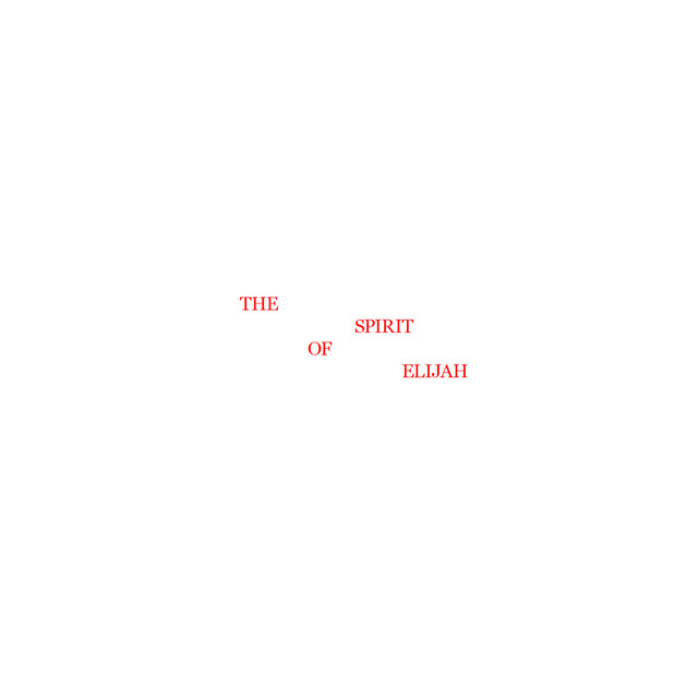 The Spirit of Elijah cover