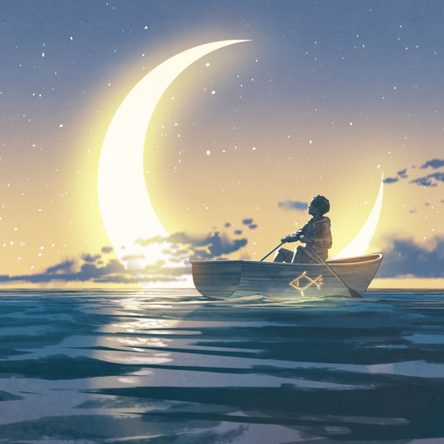 The moon on the water album image