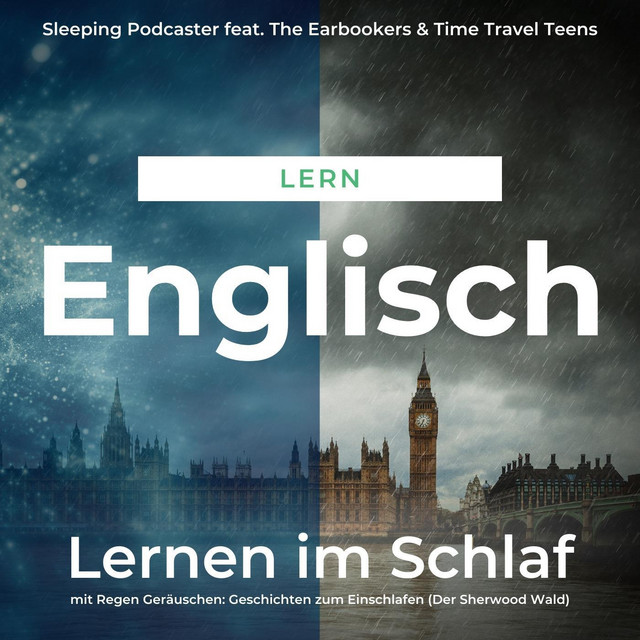 Englisch Lernen im Schlaf mit Regen Geräuschen: Geschichten zum Einschlafen (Der Sherwood Wald) cover art
