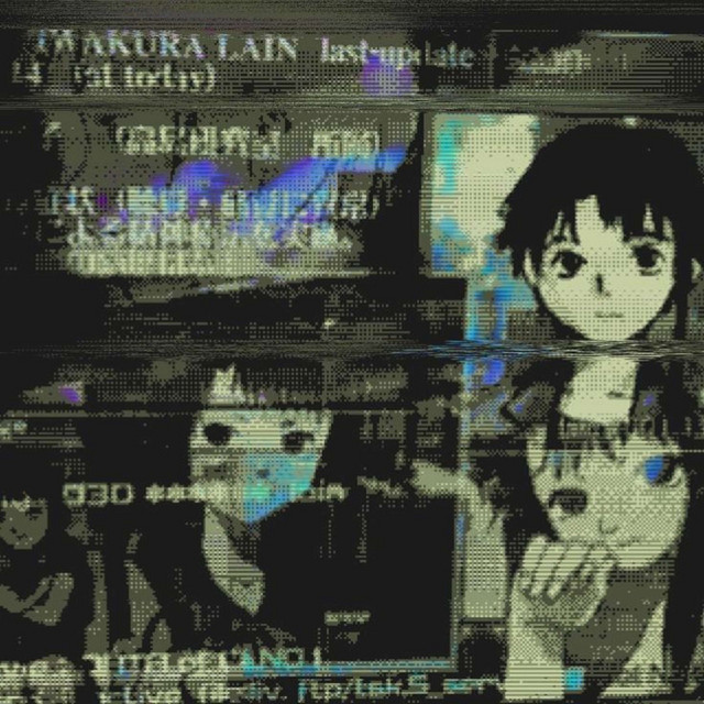 l a i n / 幻想を壊す v. 4 / animecore, breakcore cover art
