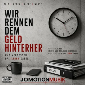 Plattencover: Wir rennen dem Geld hinterher – Jomotionsmusik
