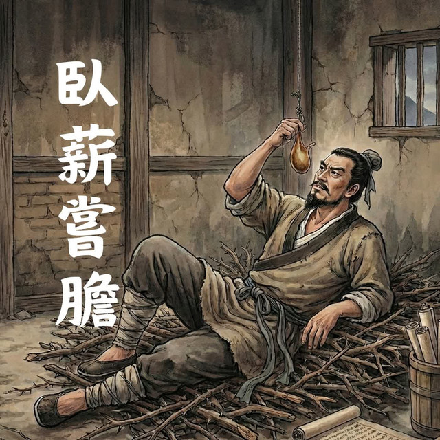 書作品 「臥薪嘗胆」