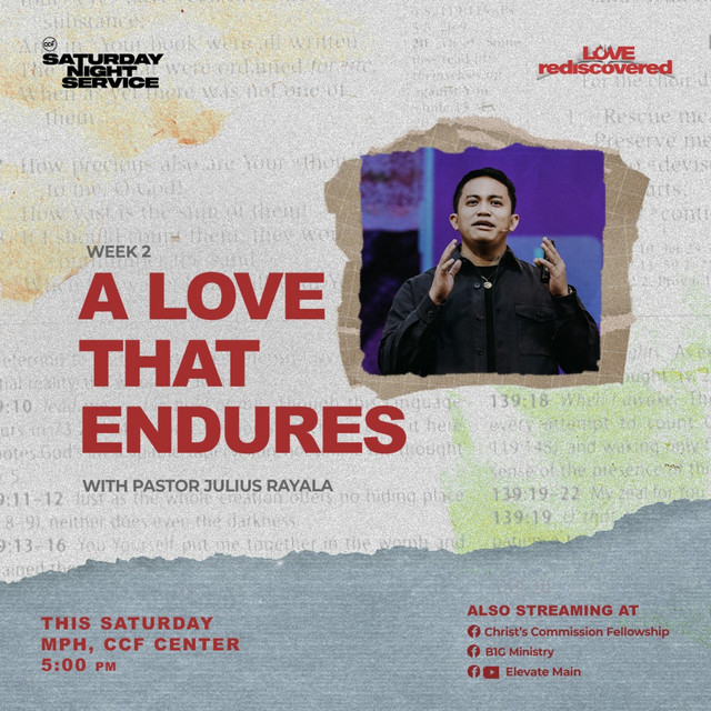 LOVE REDISCOVERED | Love Is Action | Pastor Julius Rayala - Elevate ...