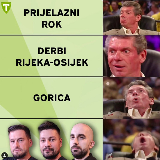 Završetak prijelaznog roka, Rijeka - Osijek, Gorica