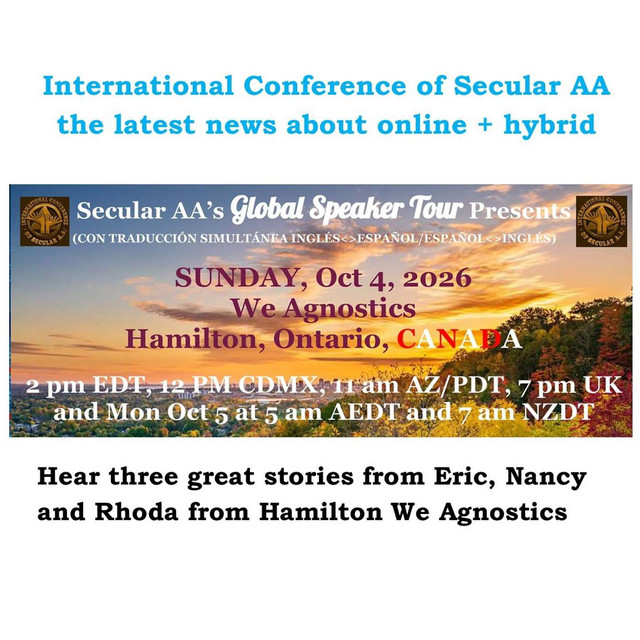 Secular AA Global Speakers Tour - We Agnostics Hamilton October 4, 2026 ...