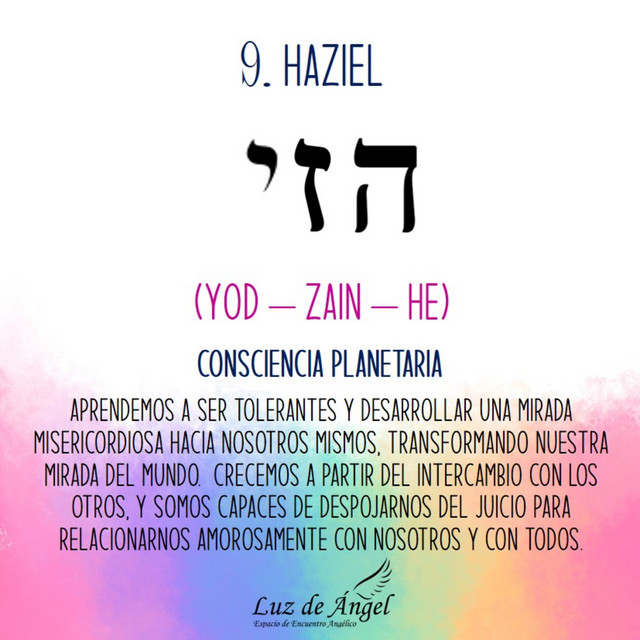 Ángel Nro. 9 de la Cábala. HAZIEL - regencia del 1 al 5 de mayo. - Luz ...