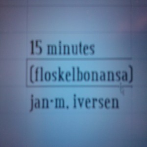 15 Minutes (Floskelbonansa) Albumcover