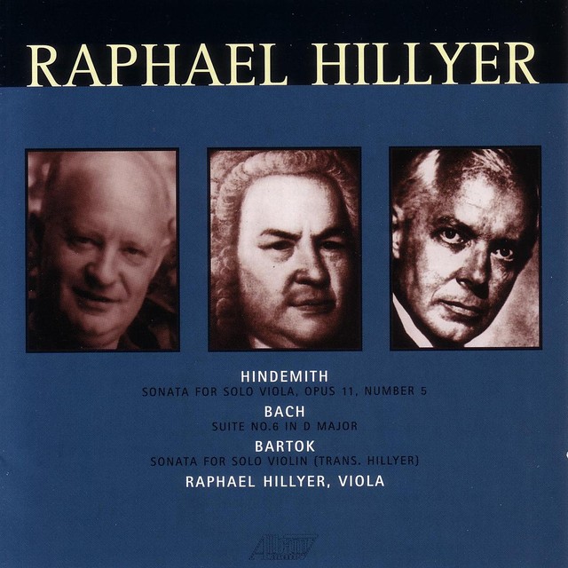 Raphael Hillyer Plays Hindemith cover art