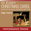15 Easy Christmas Carol Arrangements, High Voice (Performance Tracks) Albumcover