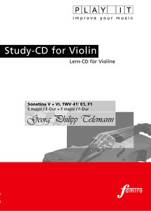 Study-CD For Violin: Sonatina V + VI, Twv 41: E1, F1, E Major / E-dur + F Major / F-dur Albumcover
