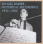 Samuel Barber Historical Recordings (1935-1960) cover