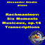 Rachmaninov: Six Moments Musicaux, Op.16: Transcriptions. Albumcover