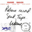 Release Record, Send Tape cover