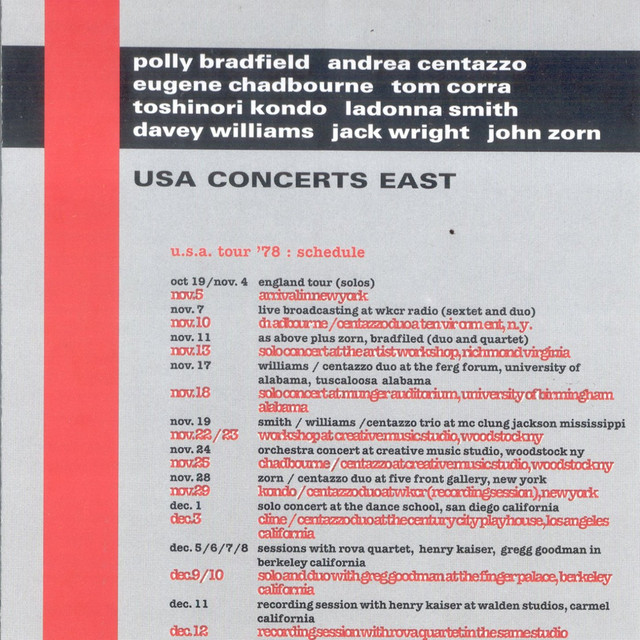 Usa Concerts East cover