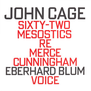 Sixty-Two Mesostics Re Merce Cunningham (Eberhard Blum) cover